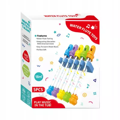 Flety wodne do kąpieli 5 szt. muzyczna zabawka dla dzieci 18m+