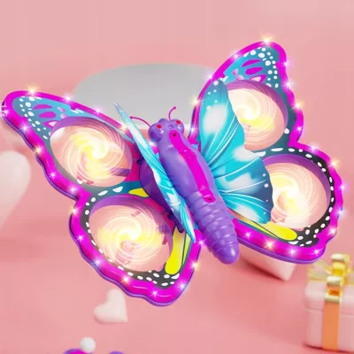 Zdalnie sterowany fioletowy motyl RC latający pilot różdżka mini dron