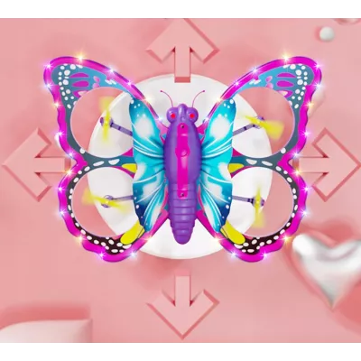 Zdalnie sterowany fioletowy motyl RC latający pilot różdżka mini dron