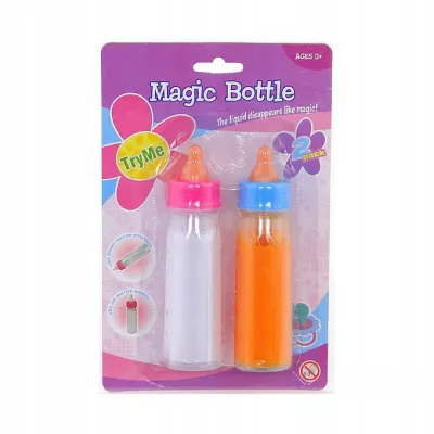Magiczne butelki dla lalek mleko i sok znikające zestaw 2 szt.