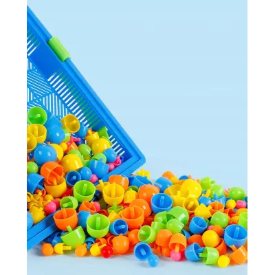 Puzzle pinezki grzybki 296 el. kreatywna układanka 3+ walizka