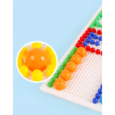 Puzzle pinezki grzybki 296 el. kreatywna układanka 3+ walizka