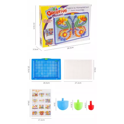 Puzzle pinezki grzybki 296 el. kreatywna układanka 3+ walizka