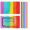Sensoryczna tablica aktywności dwustronna silikonowa Montessori rainbow
