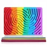Sensoryczna tablica aktywności dwustronna silikonowa Montessori rainbow