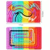 Sensoryczna tablica aktywności dwustronna silikonowa Montessori rainbow