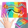Sensoryczna tablica aktywności dwustronna silikonowa Montessori rainbow