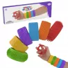 Komplet 6 kolorowych bransoletek sensorycznych antystresowych dla dzieci