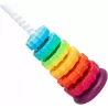 Tęczowa Wieża Piramida Montessori 6 Dysków Edukacyjna 40 cm