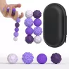 Magnetyczne kulki sensoryczne antystresowe z etui ADHD ASD SI 8 szt fiolet