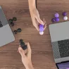 Magnetyczne kulki sensoryczne antystresowe z etui ADHD ASD SI 8 szt fiolet