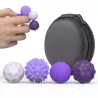 KULKI SENSORYCZNE Magnetyczne Antystresowe 4 sztuki Fioletowe z Etui