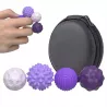 KULKI SENSORYCZNE Magnetyczne Antystresowe 4 sztuki Fioletowe z Etui