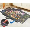Ogromna mata filcowa do puzzli Stolik zamykany 6 szuflad organizer 77x54 cm