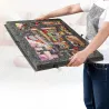 Ogromna mata filcowa do puzzli Stolik zamykany 6 szuflad organizer 77x54 cm