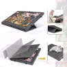 Ogromna mata filcowa do puzzli Stolik zamykany 6 szuflad organizer 77x54 cm
