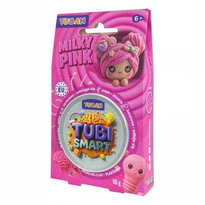 TUBI Smart Plastelina Milky Pink 50g masa rozciągliwa pianka slime