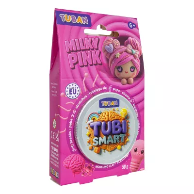 TUBI Smart Plastelina Milky Pink 50g masa rozciągliwa pianka slime