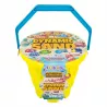 Piasek dynamiczny kinetyczny zestaw PLAŻA wiaderko foremki 6 kolorów 1,5 kg