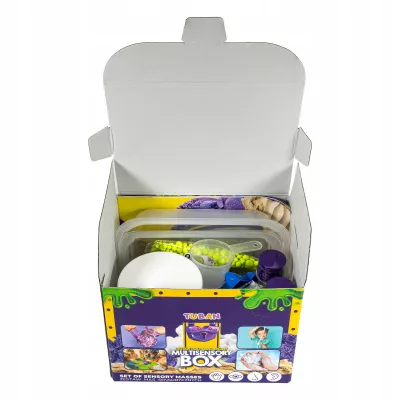 Multisensory Box - Zestaw Mas Sensorycznych Slime Piasek Fluffy Snow