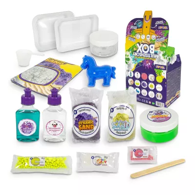 Multisensory Box - Zestaw Mas Sensorycznych Slime Piasek Fluffy Snow