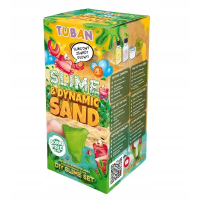 Tuban Zestaw DIY Slime + Dynamic Sand - Kreatywny zestaw 2w1 dla dzieci