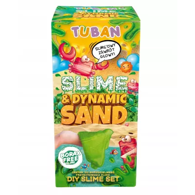 Tuban Zestaw DIY Slime + Dynamic Sand - Kreatywny zestaw 2w1 dla dzieci