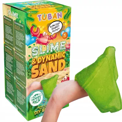 Tuban Zestaw DIY Slime + Dynamic Sand - Kreatywny zestaw 2w1 dla dzieci