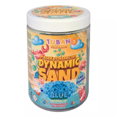 Piasek Dynamiczny 1 kg Niebieski - Sensoryczny Kinetyczny Masa Plastyczna