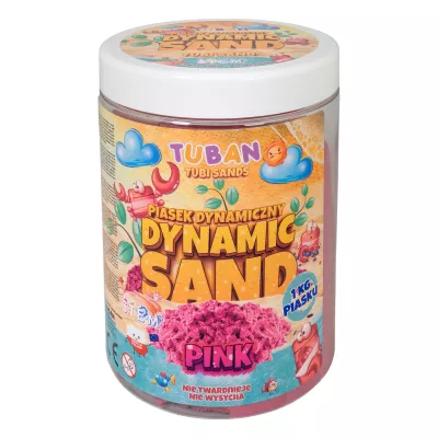 Piasek Dynamiczny 1 kg Różowy- Sensoryczny Kinetyczny Masa Plastyczna