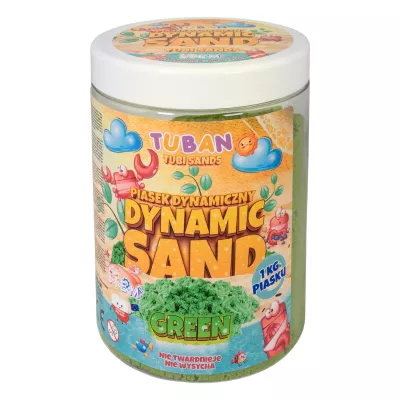 Piasek Dynamiczny 1 kg Zielony - Sensoryczny Kinetyczny Masa Plastyczna