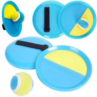 Gra Plażowa na Rzepy Catch Ball – Zestaw 2 Paletki 18cm + Piłka