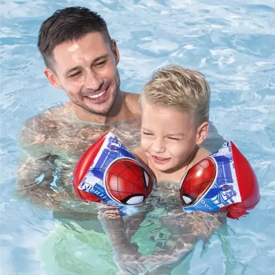 Rękawki do Pływania Spider-Man Bestway 98001 3–6 Lat 18–30 kg | Dmuchane Rękawki dla Dzieci