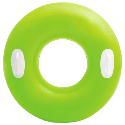 Koło do pływania Intex 76 cm z uchwytami – dmuchane kółko plażowe neon zielony