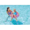 Koło do pływania Intex neon róż – dmuchane koło plażowe półprzezroczyste