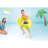 Koło do pływania Intex neon żółty– dmuchane koło plażowe półprzezroczyste