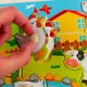 Puzzle Drewniane Farma z Uchwytami – Układanka Edukacyjna dla Dzieci 3+
