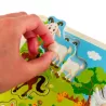 Puzzle Drewniane Farma z Uchwytami – Układanka Edukacyjna dla Dzieci 3+