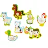Puzzle Drewniane Farma z Uchwytami – Układanka Edukacyjna dla Dzieci 3+