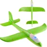 Samolot Styropianowy LED 49 cm dla Dzieci | Szybowiec Rzutka z Podświetleniem