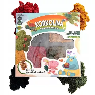 Korkolina Masa Korkowa Sensoryczna 4x200 ml | Naturalna Kreatywna Zabawa Montessori SI