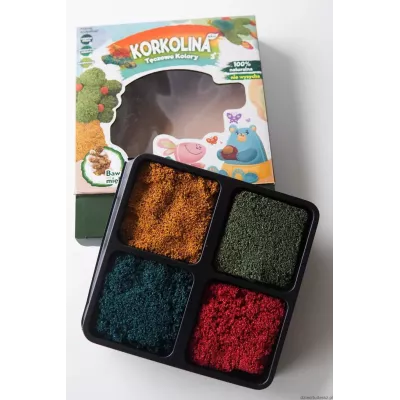Korkolina Masa Korkowa Sensoryczna 4x200 ml | Naturalna Kreatywna Zabawa Montessori SI