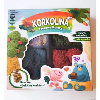 Korkolina Masa Korkowa Sensoryczna 4x200 ml | Naturalna Kreatywna Zabawa Montessori SI