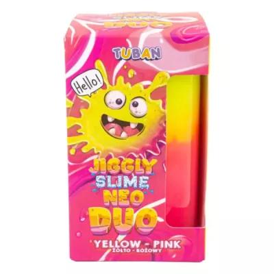 Jiggly Slime Neo Duo Żółto Różowy 430 g | Masa Sensoryczna Glutek