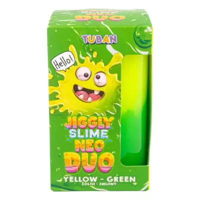 Jiggly Slime Neo Duo Żółto Zielona 430 g | Masa Sensoryczna Glutek
