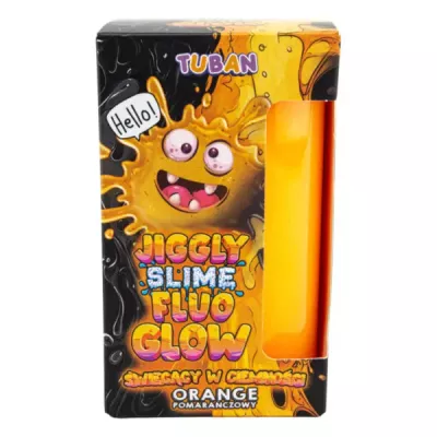 Jiggly Slime Fluo Glow Pomarańczowy 430 g | Świecący Glutek