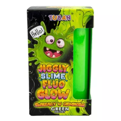 kopia Jiggly Slime Fluo Glow Zielony 430 g | Świecący Glutek