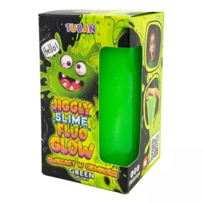 kopia Jiggly Slime Fluo Glow Zielony 430 g | Świecący Glutek