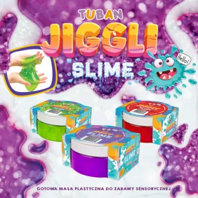 Slime Jiggly fioletowy perłowy 100g masa sensoryczna błyszcząca