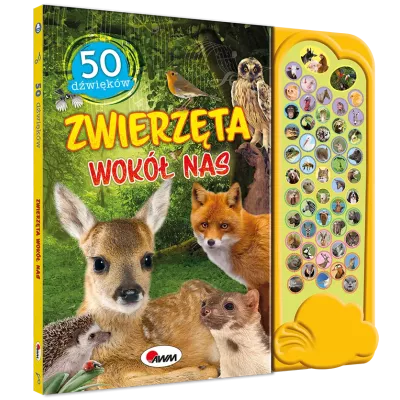 Książeczka sensoryczna dźwięki zwierząt 50 odgłosów edukacyjna książka